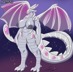 anthro bakugan bakugan_(species) bakugan_battle_brawlers big_breasts biped breasts claws curvy_figure digital_media_(artwork) digitigrade dragon female genitals hi_res matszu mythological_creature mythological_scalie navel nipples nude pussy scalie simple_background solo tail wavern western_dragon wide_hips wings wyvern