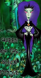 black_puddle_queen breasts character_name clothing courage_the_cowardly_dog female female_only front_view glowing_eyes hands_on_hips lowres solo standing tagme toony underwater water