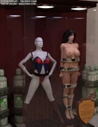 3d black_hair bound bound_arms bound_legs completely_nude completely_nude_female mannequin nude nude_female original thejpeger trophy_case