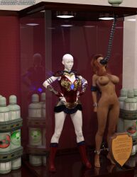 3d arms_behind_back bound bound_arms bound_legs completely_nude completely_nude_female mannequin nude nude_female original original_character thejpeger trophy_case