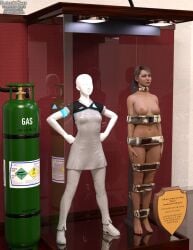 3d bondage bound bound_arms bound_legs completely_nude completely_nude_female detroit:_become_human female female_only femsub kara_(detroit:_become_human) mannequin nude nude_female thejpeger trophy_case