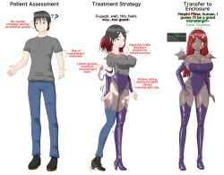 ass assimilation breasts corruption demon demon_girl demon_horns demon_tail demon_wings english_text female gender_transformation identity_death misspaintables mtf_transformation succubus text thighs transformation wide_hips zombie_like