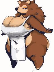 1girls animal_crossing animated big_breasts breasts breastwizard female female_only huge_breasts nintendo sable_able solo solo_female thick_thighs wide_hips