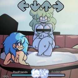 blue_body blue_hair censor_bar edit friday_night_funkin friday_night_funkin_mod gunmin_(huesosdry) huesosdry mod sky_(friday_night_funkin) skyblue slime slime_girl tagme