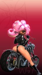 3d 3d_(artwork) crowbar desti_(smg4) motorcycle octoling octoling_girl smg4 splatoon sunglasses tinted_eyewear wing_fury