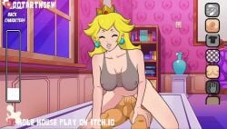 1boy 1girls anal anal_insertion anal_sex animated anime_style artist_name big_ass big_breasts big_butt big_nipples big_penis black_bra blonde_hair blush blush_lines bottomless bouncing_breasts bra breasts cartoony cleavage cowgirl_position crown cum cum_drip cum_in_ass cum_in_pussy cum_inside dotartnsfw dripping dripping_cum dripping_pussy dripping_semen female female_focus female_on_top female_penetrated front_pussy front_view hands_on_hips hands_on_legs hole_house huge_breasts indoors juice juices longer_than_30_seconds lying lying_down lying_on_back male mario_(series) moan moaning moaning_in_pleasure moving mp4 night nipples nude on_back on_desk on_hands_and_knees on_top penis princess princess_peach reverse_cowgirl_position riding riding_penis see-through see-through_clothing sex sexual_intercourse shiny shiny_skin small_breasts small_waist sound sound_effects tagme testicles text thick thick_ass thick_lips thick_thighs underwear unseen_male_face vagina vaginal_insertion vaginal_juices vaginal_penetration video video_bra videos western_art wet wet_pussy window woman_on_top