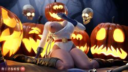 3d big_ass big_breasts blender blonde_hair boots breasts breasts_out bubble_butt dc dc_comics fat_ass gloves halloween huge_ass huge_breasts injustice_2 karen_starr large_ass large_breasts legs leotard muscular_legs pink_nipples power_girl power_girl_(injustice) pumpkin pumpkin_head rysketches solo superman_(series) thick thick_ass thick_thighs