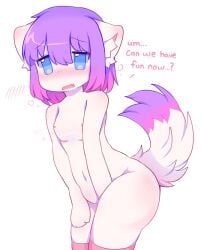 1cuntboy 1intersex andromorph anthropomorphic cuntboy domestic_cat edit femboy feminine feminine_body feminine_cuntboy feminine_intersex feminine_pose girly intersex mastectomy_scar nipples pink_hair purple_hair sissy trap twink white_fur yuki_(yuqikun) yuqikun