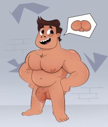 1boy anus arm_hair ass balls ballsack bara beefy belly big_muscles big_penis brown_eyes brown_hair cartoony chest_hair chest_tuft dark-skinned_male dark_skin dilf facial_hair feet flaccid_penis foreskin gay human intact joeemillery leg_hair male male_nipples male_only manly mexican mexican_male musclegut muscles muscular_male mustache naked naked_male nude_male partially_retracted_foreskin pecs penis perineum precum rafael_diaz scrotum shaved_crotch smile solo star_vs_the_forces_of_evil testicles uncut veiny_penis