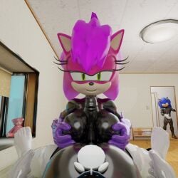 3d 3d_(artwork) anthro big_ass big_breasts big_penis blender manic_the_hedgehog sonia_the_hedgehog sonic_the_hedgehog sonic_underground