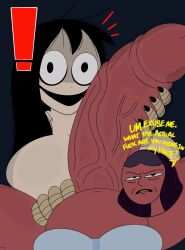 1futa 1girls big_ass big_breasts big_penis black_hair comedy creepypasta crossover dark-skinned_futanari dark_skin female folklore funny futa_milf futa_with_female futanari handjob huge_ass huge_breasts huge_cock humor hyper_penis japanese_mythology milf momo_(creepypasta) mythology nude penis priyanka_maheswaran public_domain steven_universe theslashfive wtf_face