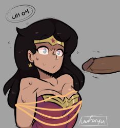 amazon dc dc_comics dialogue femsub lasso_of_truth penis tied_up uuforya wonder_woman wonder_woman_(series)