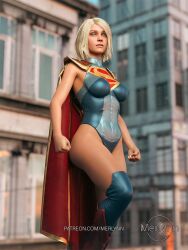 3d ass big_ass big_breasts blonde_hair blonde_hair blue_eyes breasts bubble_butt dc dc_comics injustice_2 kara_danvers kara_zor-el large_breasts looking_pleasured merlynn pleasure_face supergirl thick_ass