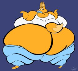 anthro anthro_joe bimbo_lips diane_foxington fat female fox furry hyper hyper_ass hyper_breasts hyper_lips hyper_obese looking_back obese overweight textless the_bad_guys