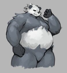 anthro artlamelt bara chubby chubby_male fat furry male male_only panda pangoro pokémon pokémon_(species) pokemon pokemon_(species)