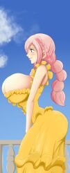 1girls ass big_ass big_breasts big_butt breasts curvy dress edit female female_only huge_ass huge_breasts huge_butt large_ass large_breasts large_butt marshalperv one_piece pink_hair rebecca_(one_piece) solo solo_female teen teenage_girl teenager voluptuous_teen