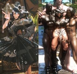 2koma after_rape after_sex au_ra before_and_after body_writing cum cum_in_mouth cum_in_pussy cum_on_body cumdrip cumdump dark-skinned_male defeated degradation dominant domination dress eyes_rolling_back final_fantasy final_fantasy_xiv fucked_senseless fucked_silly gpose(ffxiv) hoer_mao instant_loss instant_loss_2koma muscular muscular_male nose_hook peace_sign sex_slave tagme torn_clothes v