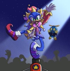 absurd_res anthro balls erection eulipotyphlan genitals hedgehog hi_res humanoid_genitalia humanoid_penis jester male mammal penis sega sonic_(series) sonic_the_hedgehog sonic_the_hedgehog_(series) sonicinmind