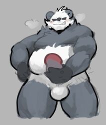 anthro artlamelt bara chubby chubby_male fat furry male male_only panda pangoro penis pokémon pokémon_(species) pokemon pokemon_(species)