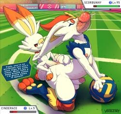 all_the_way_through anal anal_sex ball balls big_penis bottomwear bottomwear_down cinderace clothed clothing feet_on_butt forced foreskin gay generation_8_pokemon genitals hi_res holding_ear huge_cock hyper hyper_genitalia hyper_penis lagomorph leporid male mammal nintendo pants pants_down partially_clothed penetration penis pokemon pokemon_(species) pubes rabbit rape scorbunny size_difference small_but_hung smegma smegma_on_body smegma_on_face soccer_ball soccer_field stomach_bulge vein veiny_balls veiny_penis voidlesky