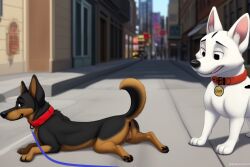 ai_generated bolt_(character) bolt_(film) canid canine canis disney domestic_dog duo feral gay hi_res male male/male mammal