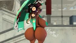 1girls 3d 3d_(artwork) ass big_areola big_ass big_breasts big_butt big_nipples breasts busty dark-skinned_female dark_skin female funmina huge_ass huge_butt marina_(splatoon) octoling octoling_girl public public_nudity sfm splatoon