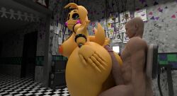 1boy 1girls anthro areola ass ass_grab avian azul_uwu big_ass big_breasts big_penis bird blender_(software) blush_stickers breasts chica_(fnaf) chicken female five_nights_at_freddy's five_nights_at_freddy's_2 functionally_nude furry galliform gallus_(genus) genitals hi_res hot_dogging huge_ass huge_breasts huge_cock huge_penis human hyper hyper_penis light-skinned_male male male/female mammal nipples nude orange_areola penis phasianid scottgames sex tail toy_chica_(fnaf) yellow_body