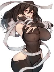 1girls aizawa_shouta black_hair breasts eraserhead female fumio_(rsqkr) genderswap_(mtf) huge_breasts light-skinned_female light_skin long_hair my_hero_academia red_eyes rule_63 shouta_aizawa slim_waist thick_thighs tight_clothing