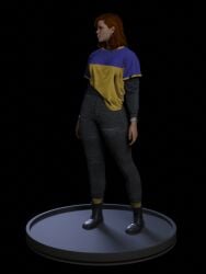 1girls 3d 3d_model barbara_gordon barbara_gordon_(gotham_knights) batman_(series) dc dc_comics earring female female_only fully_clothed gotham_knights hoop_earring model solo youngiesed