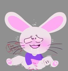 bunchy_(pretty_blood) bunny chibi cuntboy cuntboy_only cute dialogue drooling fingering_self holding_leg_up intersex lagomorph looking_pleasured malino malino_species masturbation moaning_in_pleasure obsessed paws pink_blush pretty_blood self_harm_scars self_upload shivering spread_legs tears thick_thighs