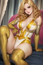 1girls 2d 2d_(artwork) alternate_version_available annie_january armwear blonde_hair breasts brown_eyes cameltoe cleavage female female_only high_heel_boots huge_breasts light_skinned_female looking_at_viewer neoartcore patreon_username presenting sitting smile solo_female starlight_(the_boys) superhero_costume superheroine tagme the_boys thick thick_thighs thigh_boots young