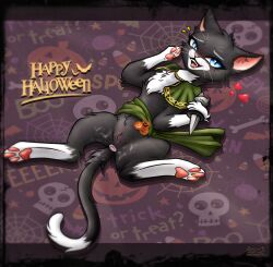 domestic_cat felid feline felis female feral halloween hi_res holidays kitty_softpaws mammal nightfury2020 puss_in_boots_(dreamworks) solo