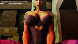 1girls 3d animated big_breasts bouncing_breasts breast_focus breasts busty capcom cleavage clothing darkstalkers female female_only green_eyes green_hair hi_res implied_cowgirl_position implied_sex large_breasts leotard licking_lips long_hair looking_at_viewer medium_breasts morrigan_aensland naughty_face no_sound offscreen_sex open_mouth pov red_lipstick riding smile succubus tagme tongue tongue_out video virtualblueam2