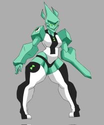 alien alien_girl alien_humanoid ben_10 diamond huge_ass huge_thighs large_legs omnitrix original_character petrosapien suit superheroine sword tagme tenya_(thetis) thetis_(artist) thick_hips thick_legs thick_thighs