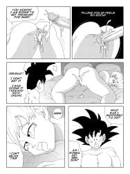 1boy 1girls 2023 absurd_res after_sex ahe_gao anus areolae ass balls betterz black_and_white breasts bulma_briefs bulma_briefs_(beginnings_of_dragon_ball_z) comic comic_page cum cum_in_pussy cum_inside cum_on_ass curvy dialogue dragon_ball dragon_ball_super dragon_ball_z english_text female half-closed_eyes large_breasts large_penis male nipples nude open_mouth penetration penis pussy sex short_hair son_goku speech_bubble straight testicles text tongue_out vaginal_penetration