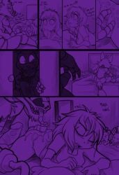 animatronic anthro bonnie_(fnaf) comic female female_human five_nights_at_freddy's five_nights_at_freddy's_4 fnaf fox foxy_(fnaf) freddles kayla-na male male/female monsters_in_the_closet nightmare nightmare_bonnie nightmare_foxy rape robot