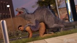 16:9 1animal 1human 3d_(artwork) anal anal_sex animated ark_survival_evolved crimsoncreaturecreations digital_media_(artwork) dinosaur dromaeosaurid duo feral feral_on_human feral_on_top feral_penetrating feral_penetrating_human gay gay_sex hi_res huge_filesize human interspecies male male/male male_only mammal no_sound penetration public public_sex rendered reptile scalie sex short_playtime tagme theropod velociraptor video widescreen zoophilia