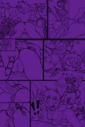 animatronic anthro comic female_human five_nights_at_freddy's five_nights_at_freddy's_4 fnaf fox foxy_(fnaf) human human_on_anthro julie_sanders kayla-na monsters_in_the_closet nightmare nightmare_foxy rape robot straight