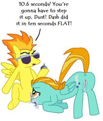 captainme93 equine female friendship_is_magic horse lightning_dust_(mlp) my_little_pony pegasus pony spitfire_(mlp) tarinunit9 wings wonderbolts_(mlp)