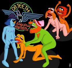 3pac animal dr._teeth janice muppets neon oral_sex pubic_hair sgt._floyd_pepper the_electric_mayhem yaoi zoot