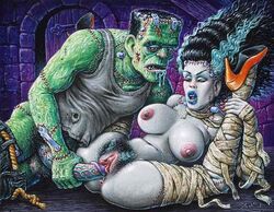 breasts bride_of_frankenstein frankenstein frankenstein's_monster high_heels nipples sex