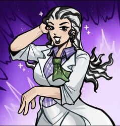 1girls breasts chloesimagination diamond_is_unbreakable female human jojo's_bizarre_adventure kosaku_kawajiri rule_63 shounen_jump solo suit suit_and_tie villainess yoshikage_kira