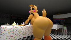 1girls absurd_res anthro areola ass avian azul_uwu big_ass big_breasts bird breasts chica_(fnaf) chicken female five_nights_at_freddy's five_nights_at_freddy's_2 functionally_nude furry galliform gallus_(genus) hi_res huge_ass huge_filesize looking_at_viewer nipple_piercing nipples nude orange_areola phasianid piercing robot robot_girl scottgames solo solo_female tail thick_thighs toy_chica_(fnaf) yellow_body