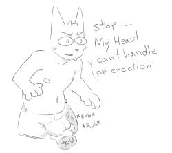 anthro black_and_white bulge bulge_grab clothed clothing disembodied_head domestic_cat duo felid feline felis gato_matero gato_matero_(character) line_art male mammal monochrome topless