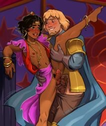 2boys anal anal_sex balls black_hair blonde_hair blush dark-skinned_femboy dark-skinned_male dark-skinnedsub dark_skin disney esmeralda fairybend femboy genderswap genderswap_(ftm) interracial jewelry lip_biting literature male male_only nipples penis phoebus public_domain ripushko rule_63 sex tagme the_hunchback_of_notre_dame yaoi