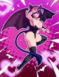 bat_wings curvy_female latam_virtual_youtuber mai_noboshi pose revealing_clothes solo_female succubus tail torabera virtual_youtuber vjin vtuber vtuberfanart youtube_hispanic