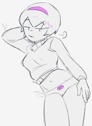 1girls female_focus female_only homestuck ilovedoggirls panties rose_lalonde sole_female sweater tagme