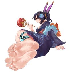 1girls artist_request barefoot cassandra_(dragalia_lost) cygames dragalia_lost eiji feet feet_together foot_fetish foot_focus legs nintendo pov pov_feet sole_female soles solo solo_female toes yukata