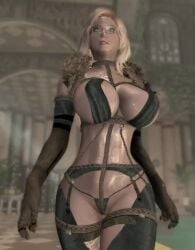 3d animated big_ass big_breasts blonde_hair blue_eyes cosplay dommy_mommy elf_orc_lunaire glasses huge_ass huge_breasts large_ass large_breasts rebecca_(original_character) seductive skyrim sound swaying_hips tagme the_elder_scrolls video walking