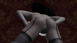 3d alcina_dimitrescu animated ass ass_shake blender hairy_pussy resident_evil resident_evil_8:_village shybear worm's-eye_view